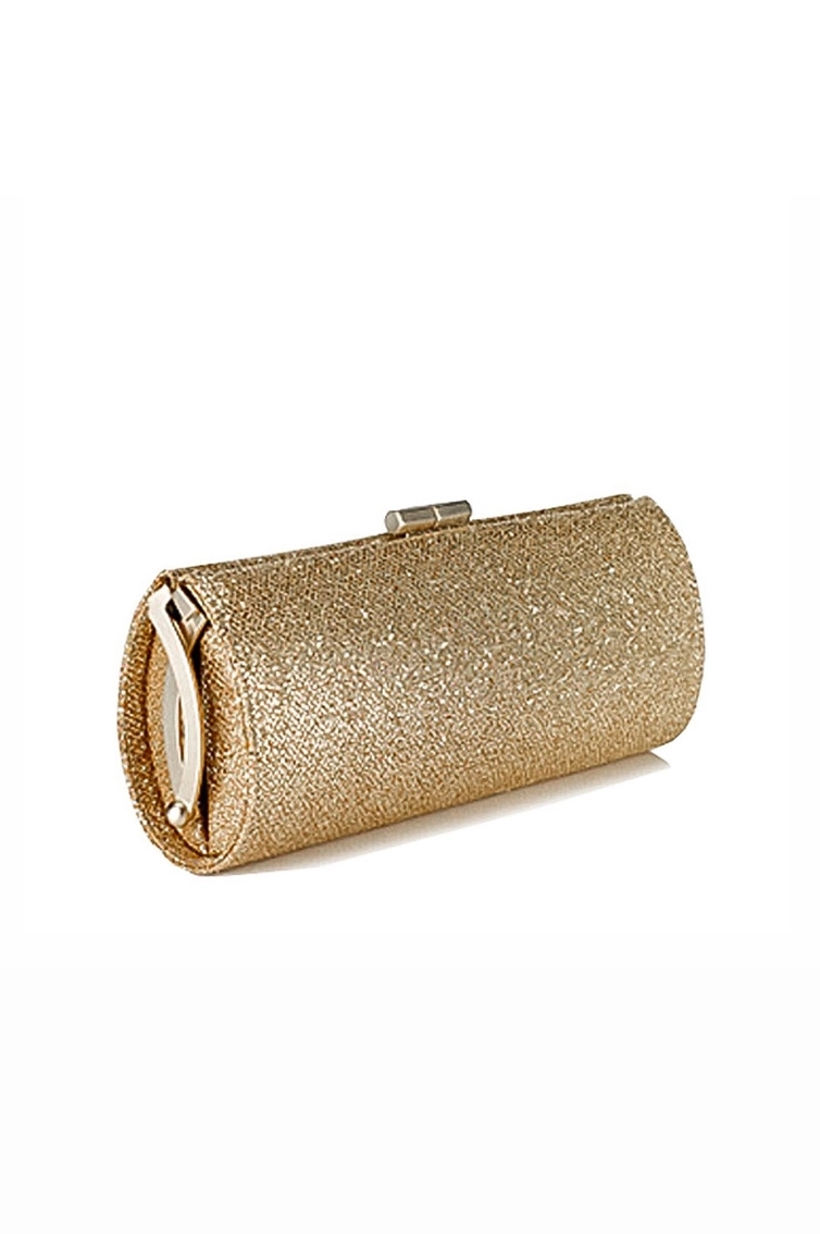 JIMMY CHOO - GLITTER FABRIC - GOLD - HANDBAG 