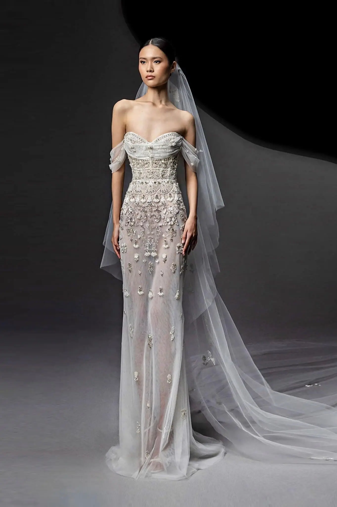 “ BRIDGERTON “ - LONG _  OFF-SHOULDER _ STRAPLESS _ MERMAID 