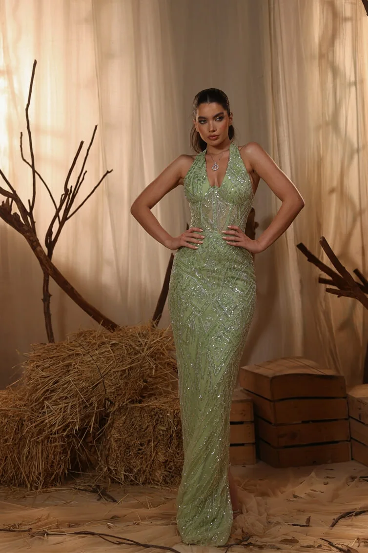 “MARIA BLANCA”-HALTER-FITTED