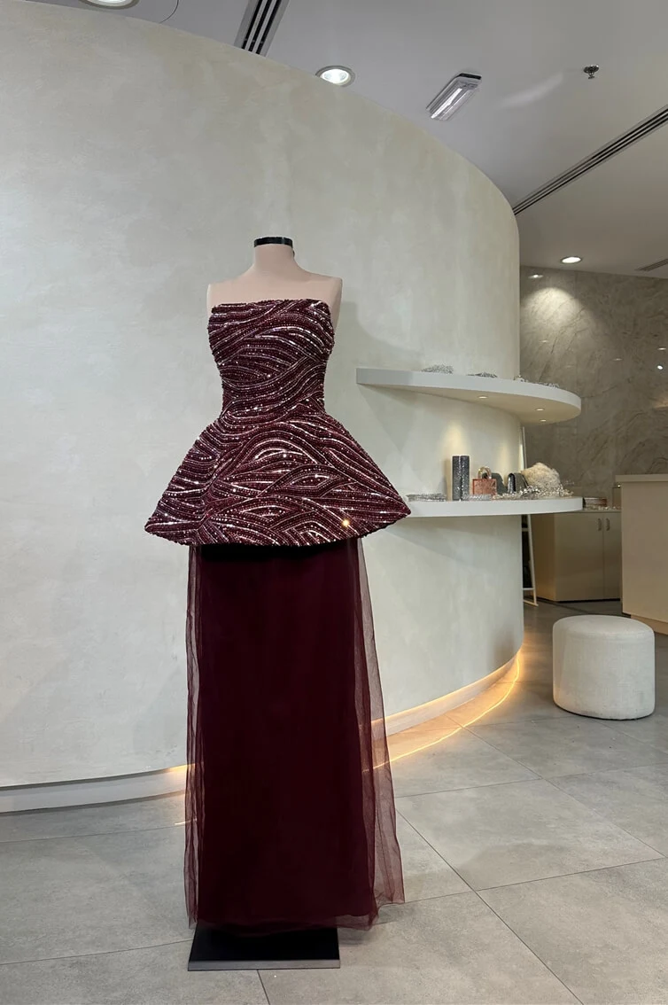 “ BLOOMY “ - LONG - CORSET - STRAIGHT CUT
