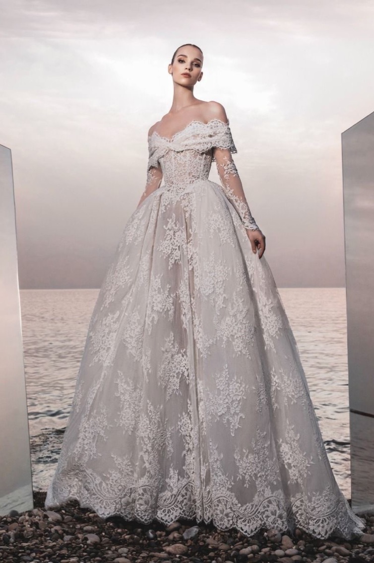 “ JORDIE “ - LONG - CORSET - OFF SHOULDERS -  A LINE