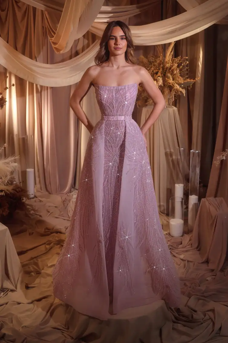 'LEONA'  - LONG - STRAPLESS - MERMAID - OVERSKIRT 