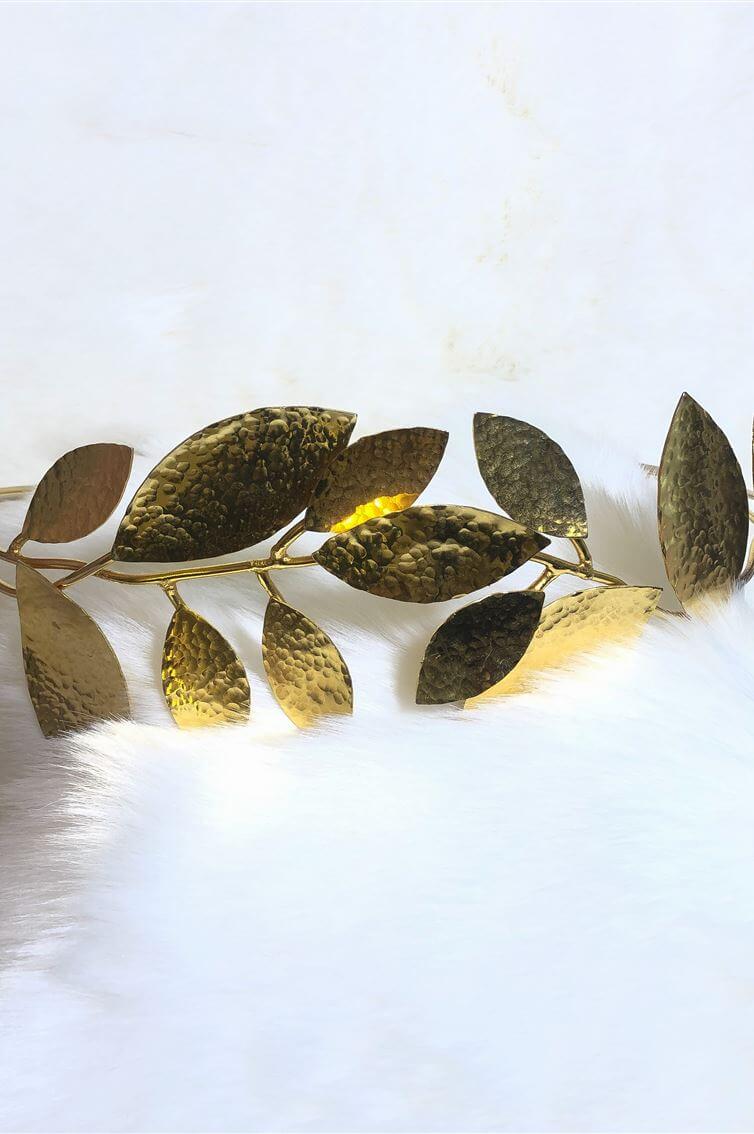 BELT - GOLD - METALLIC - ROMAN LEAVES 