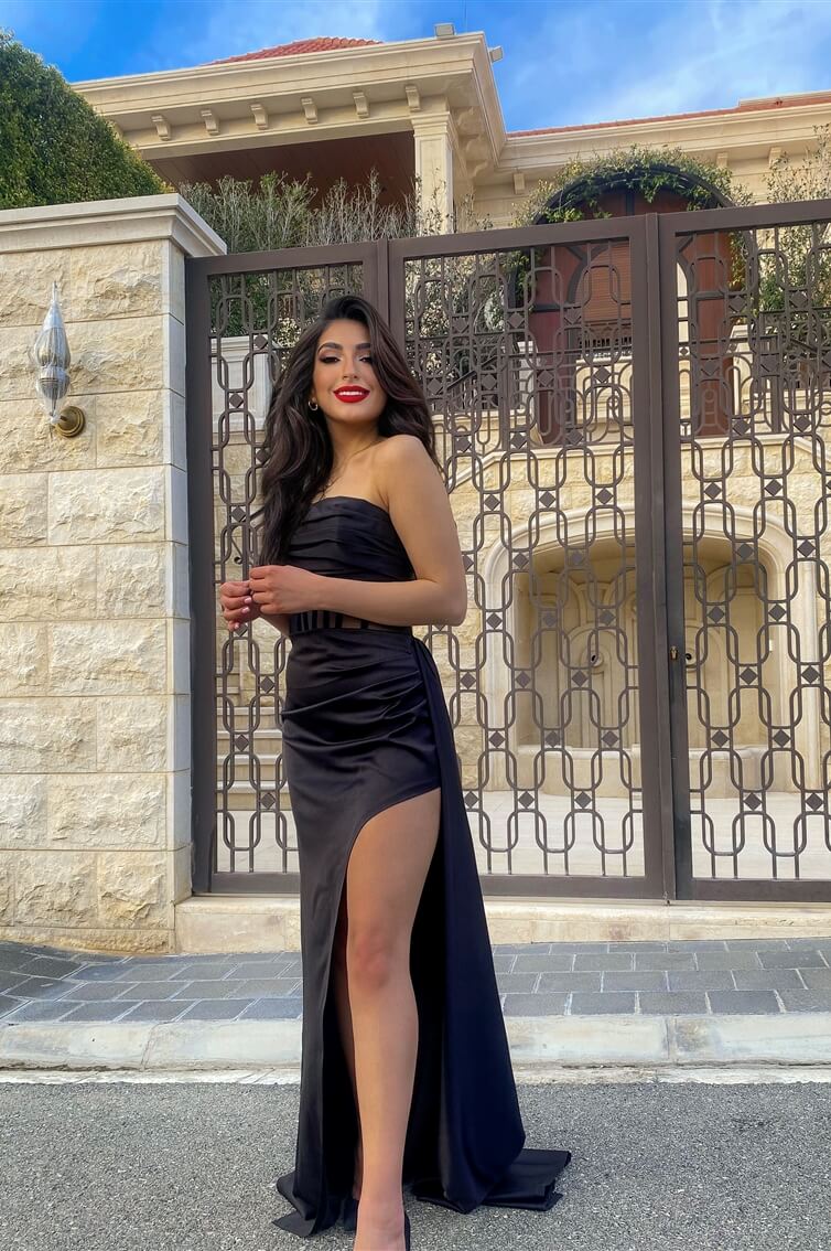 Evening black long dress