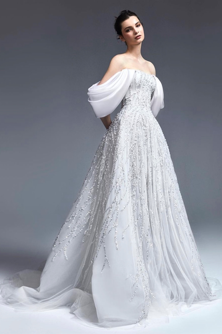 “ROSITA” - BRIDAL - LONG - OFF SHOULDER - A LINE