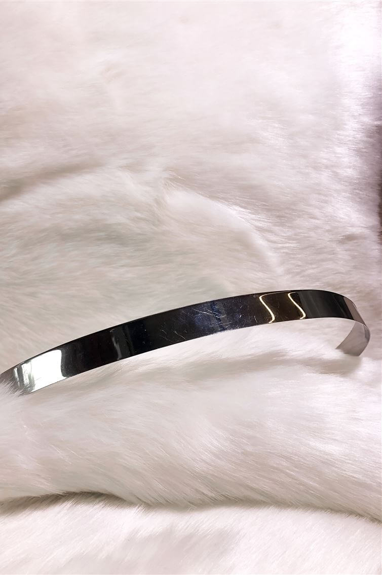 BELT - SILVER - METALLIC - THIN - SIMPLE