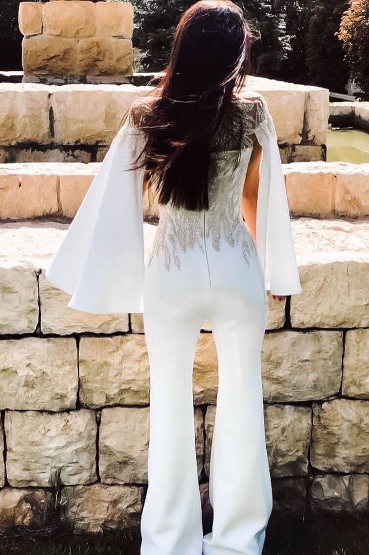 Alexa white jumpsuit