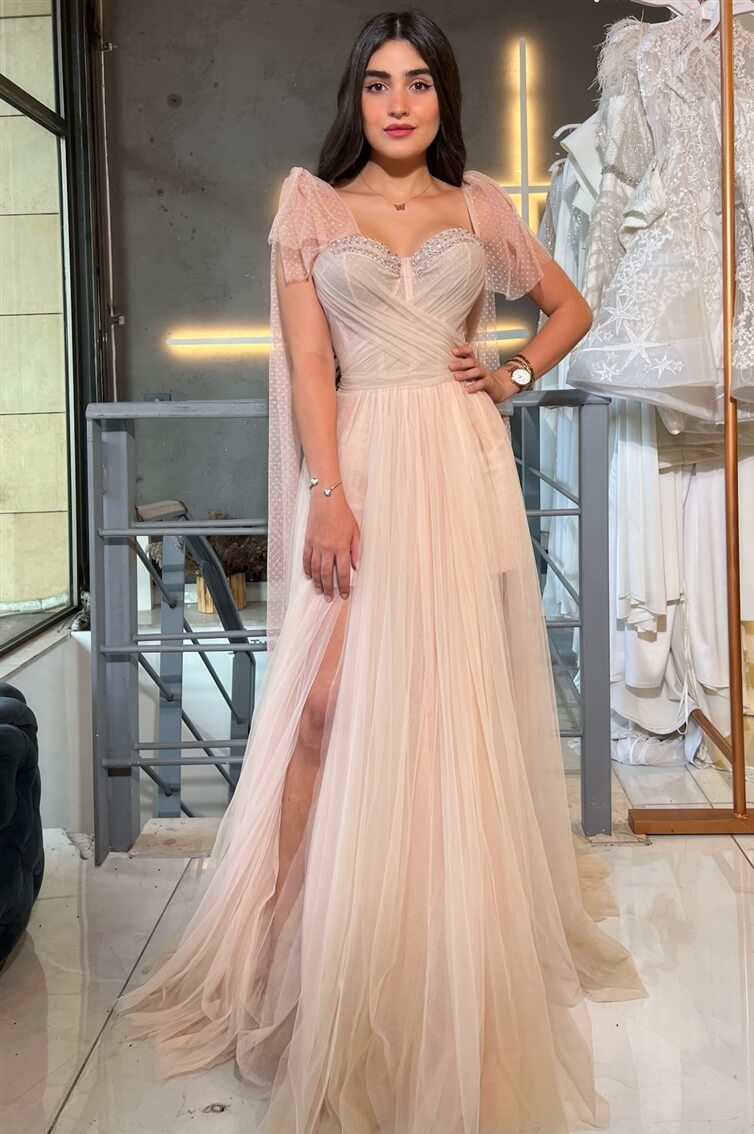 “PINKY” CORSET- DOUBLE SLITES- TULLE 