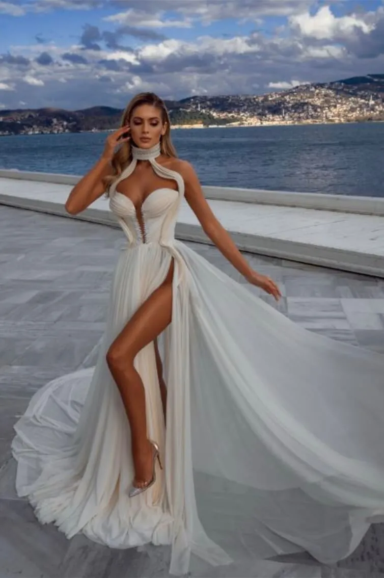 KIMBERLY - “ LONG “- “ HALTER CUT “ - “ A LINE “ 