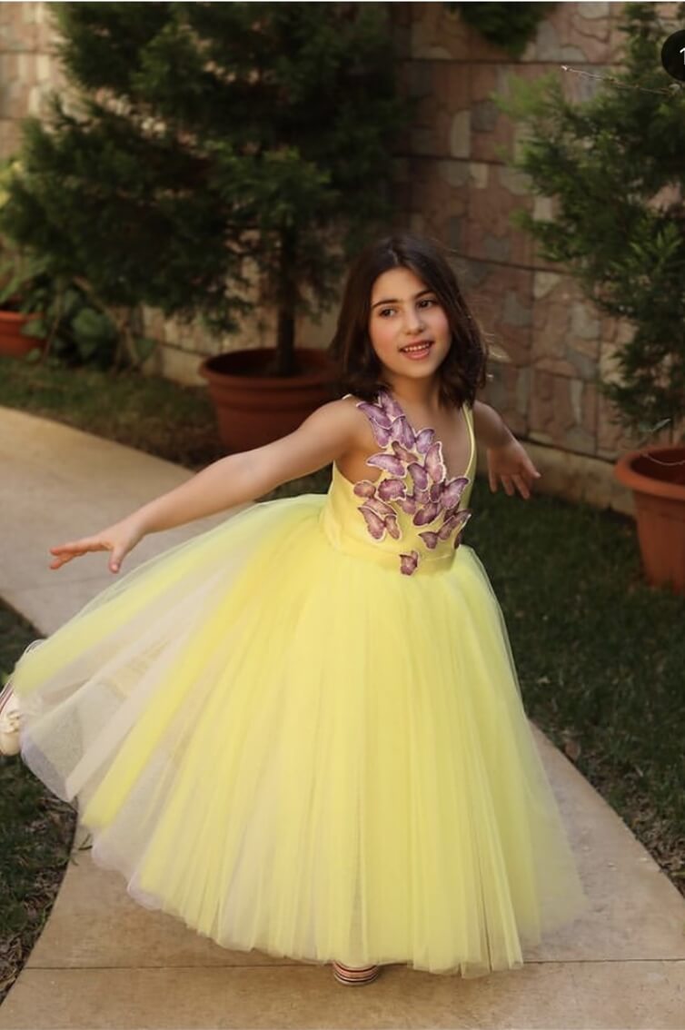 Yellow with butterflies