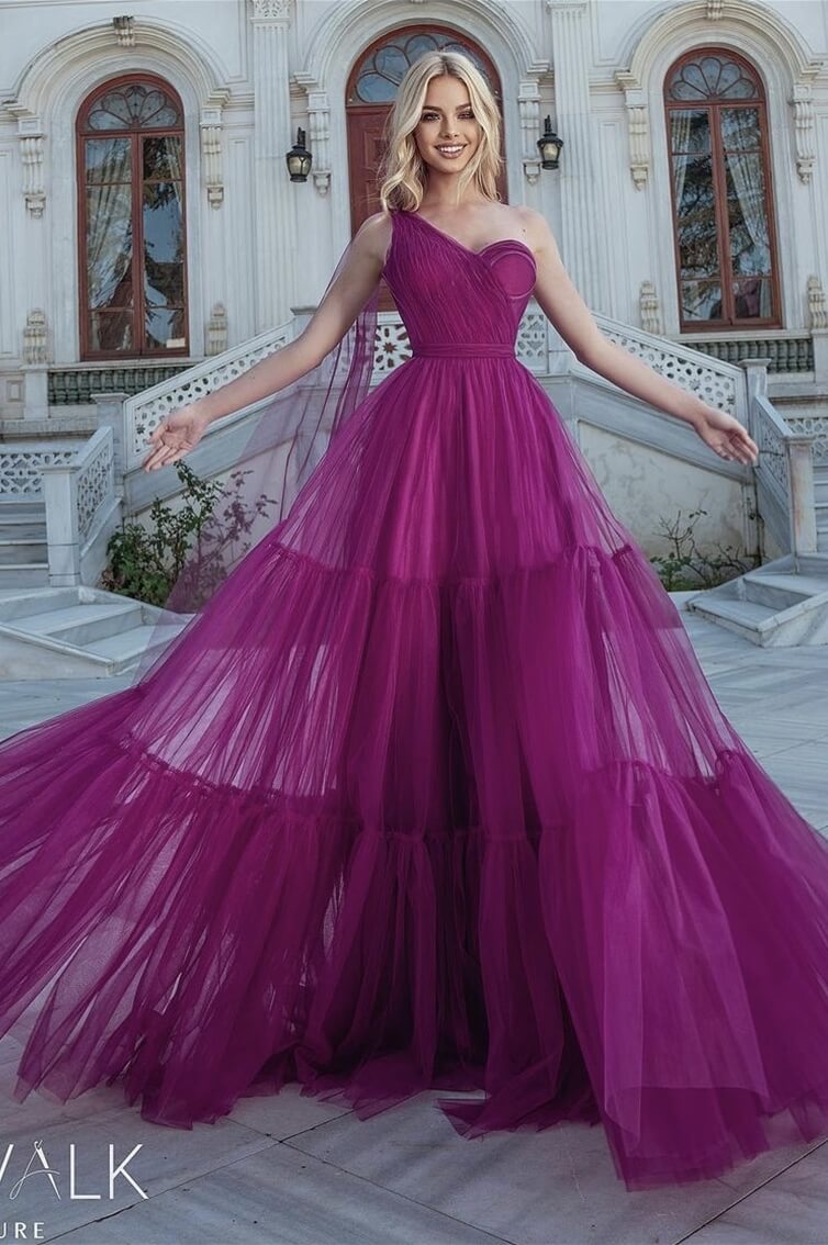 “TINA” - LONG - ONE SHOULDER - A LINE