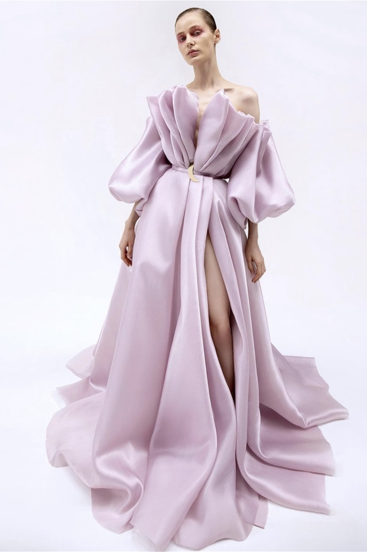 “ERIS” - LONG - RUFFLES - A LINE